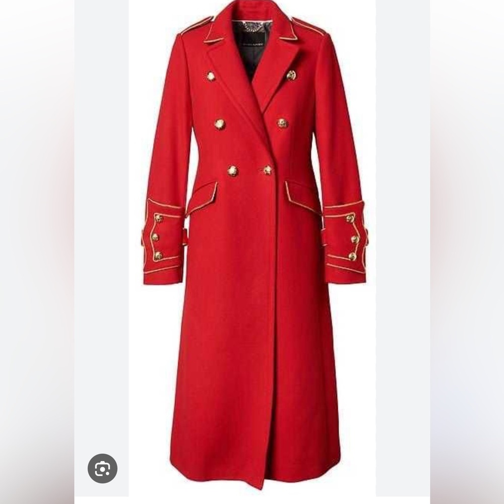 Banana Republic x Olivia Palermo Wool-Blend Military Coat L